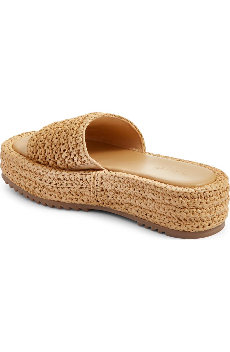 Open Edit Gisella Platform Slide Sandal, Alternate, color, Natural Raffia