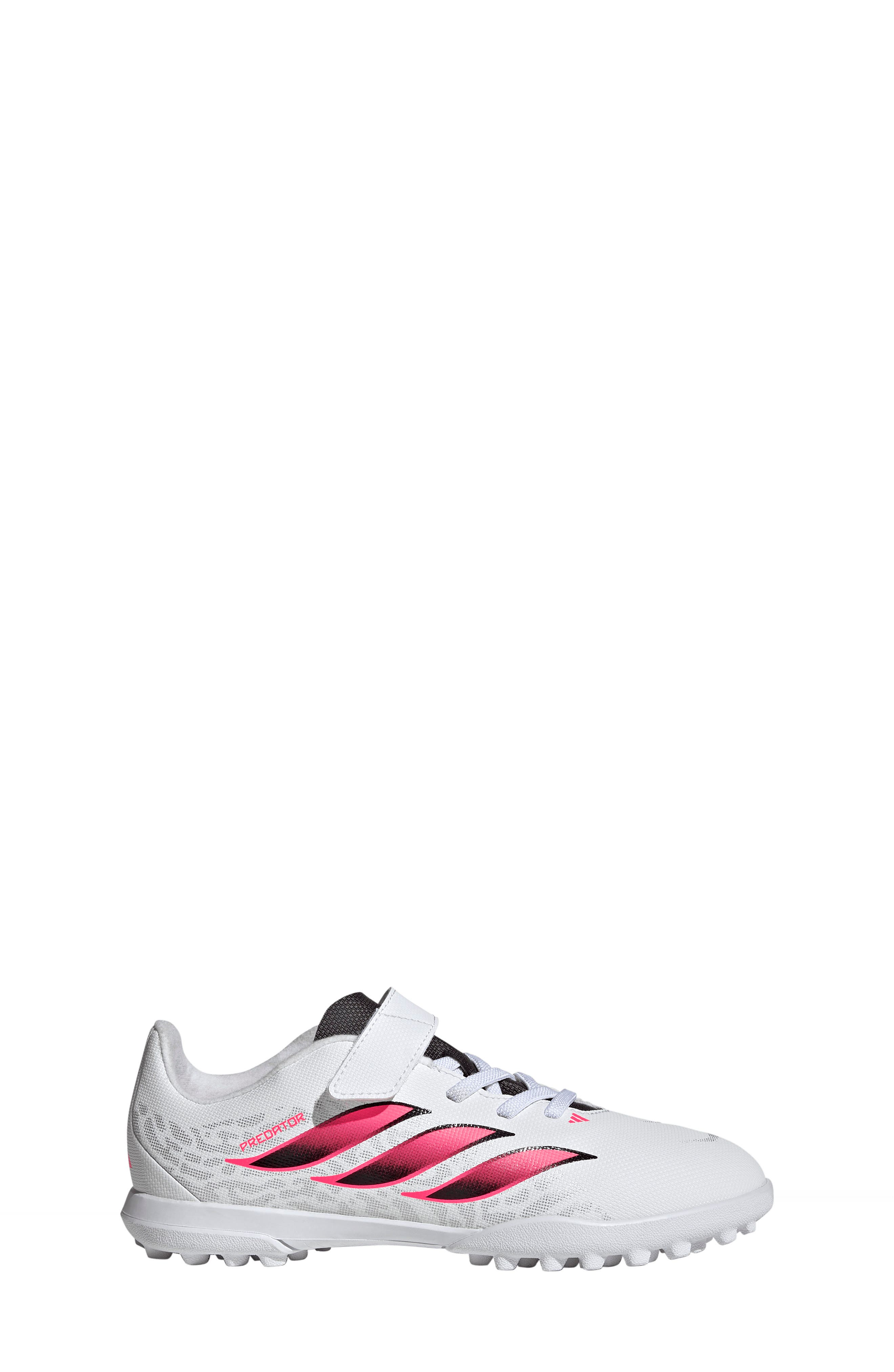 Kids' Predator Club H&L Turf Soccer Shoe, Alternate, color, WHITE/ TURBO/ BLACK