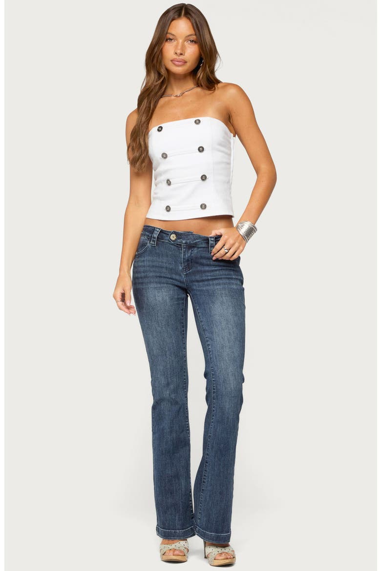 Tanda Napoleon Strapless Top, Alternate, color, WHITE