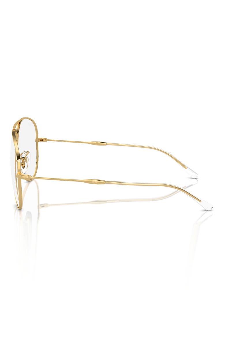 Old Aviator 62mm Polarized Oversize Pilot Sunglasses, Alternate, color, GOLD / CLEAR