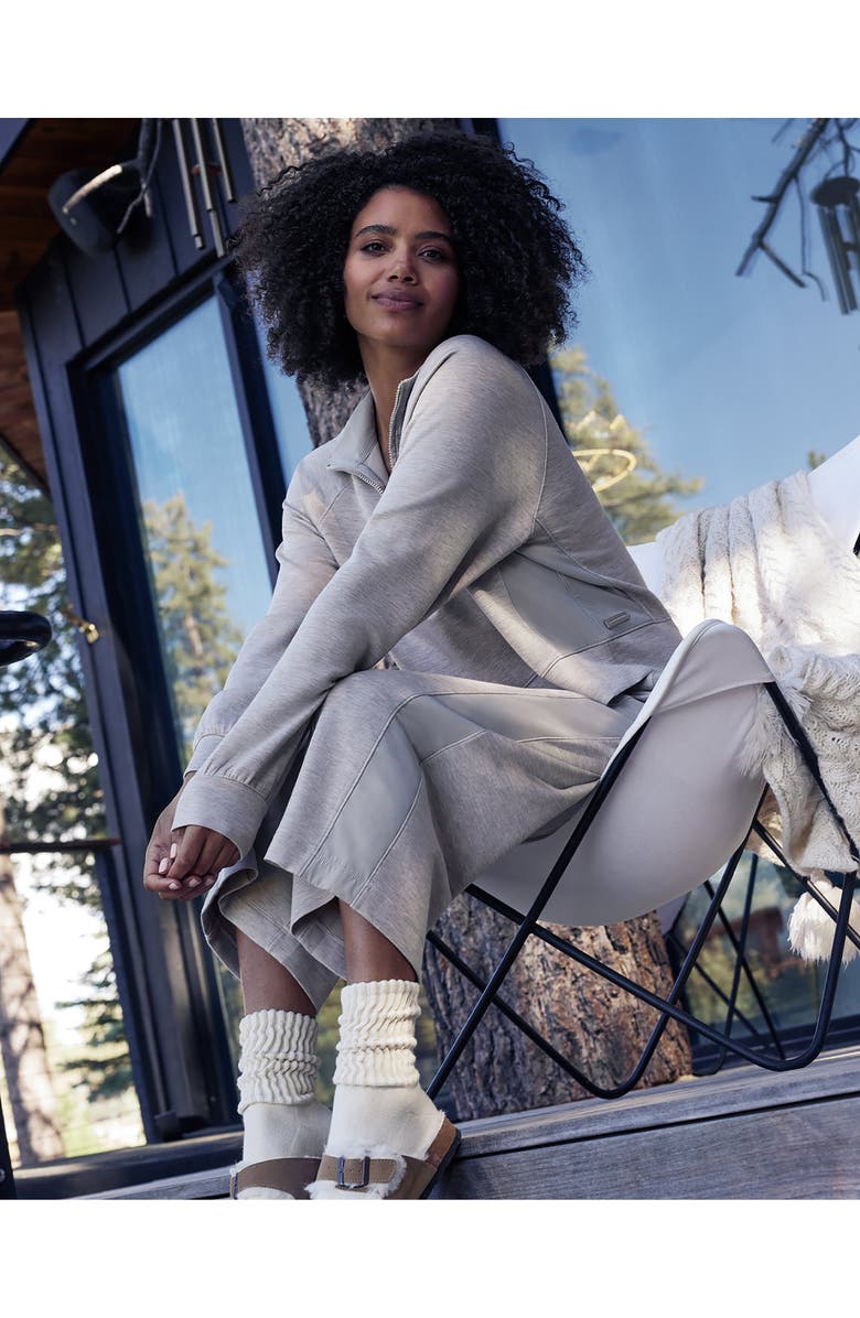 TravisMathew Delightful Half Zip Pullover, Alternate, color, Heather Taupe