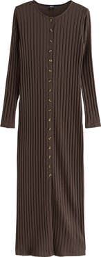 NEXT Long Sleeve Rib Maxi Dress