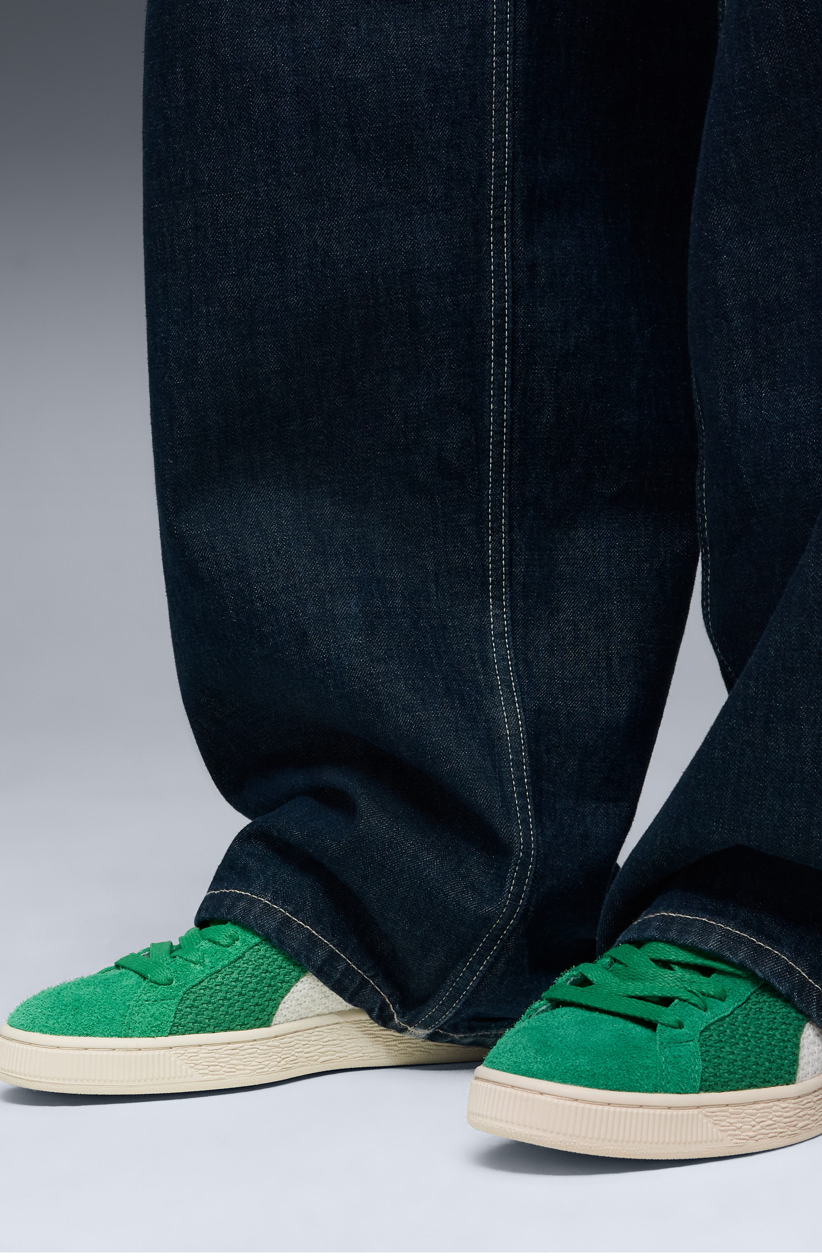 PUMA Suede Crochet Sneaker, Alternate, color, Archive Green/ Puma White
