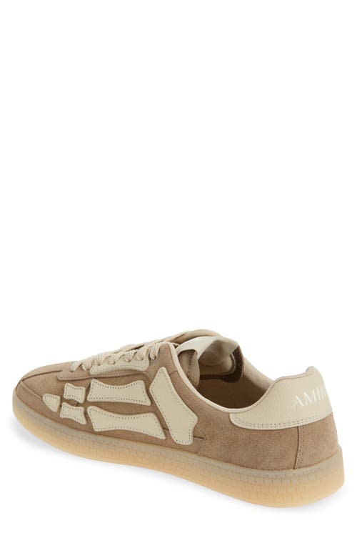 Amiri Men Croc Debossed Pacific Bones Sneakers In Brown