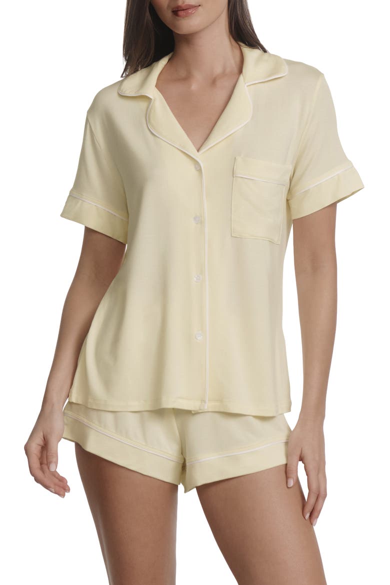Gisele Relaxed Short Pajamas, Main, color, BUTTERCREAM/IVORY