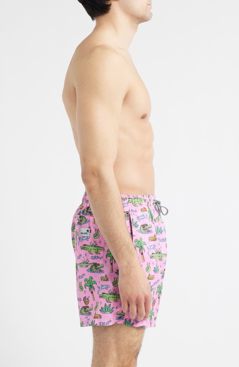 Boardies Crocodile Print Mid Length Swim Trucks, Alternate, color,