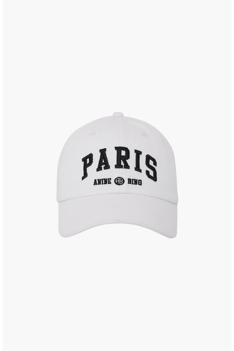 Jeremy Paris University Baseball Cap, Main, color, White