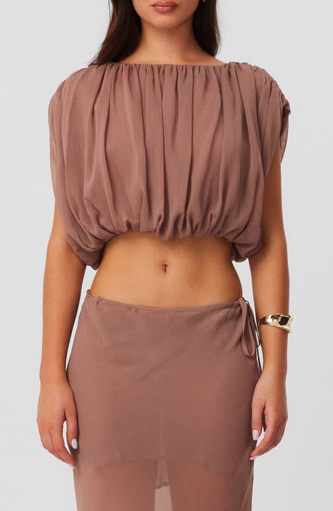Mara Gathered Cropped Top