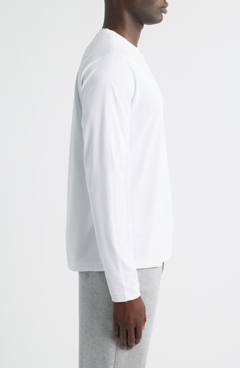 Reigning Champ Solotex<sup>®</sup> Mesh Tiebreak Performance Long Sleeve T-Shirt, Alternate, color, White