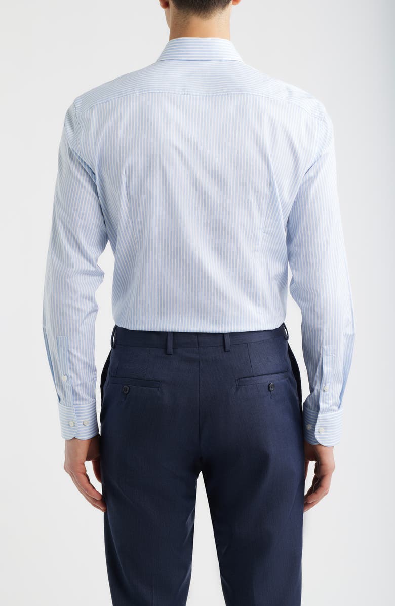 BOSS Hank Slim Fit Stripe Stretch Cotton Dress Shirt, Alternate, color, Light/ Pastel Blue