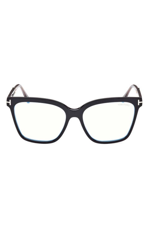 56mm Square Blue Light Blocking Optical Glasses