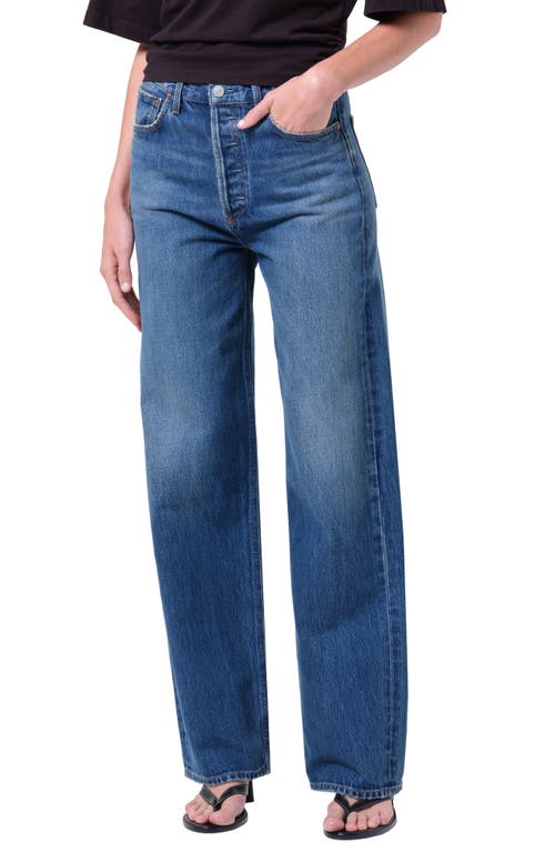 Agolde Ren High Waist Wide Leg Jeans In Blue