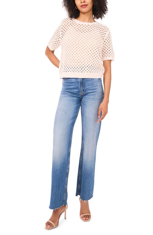 Vince Camuto Open Stitch Sweater In White