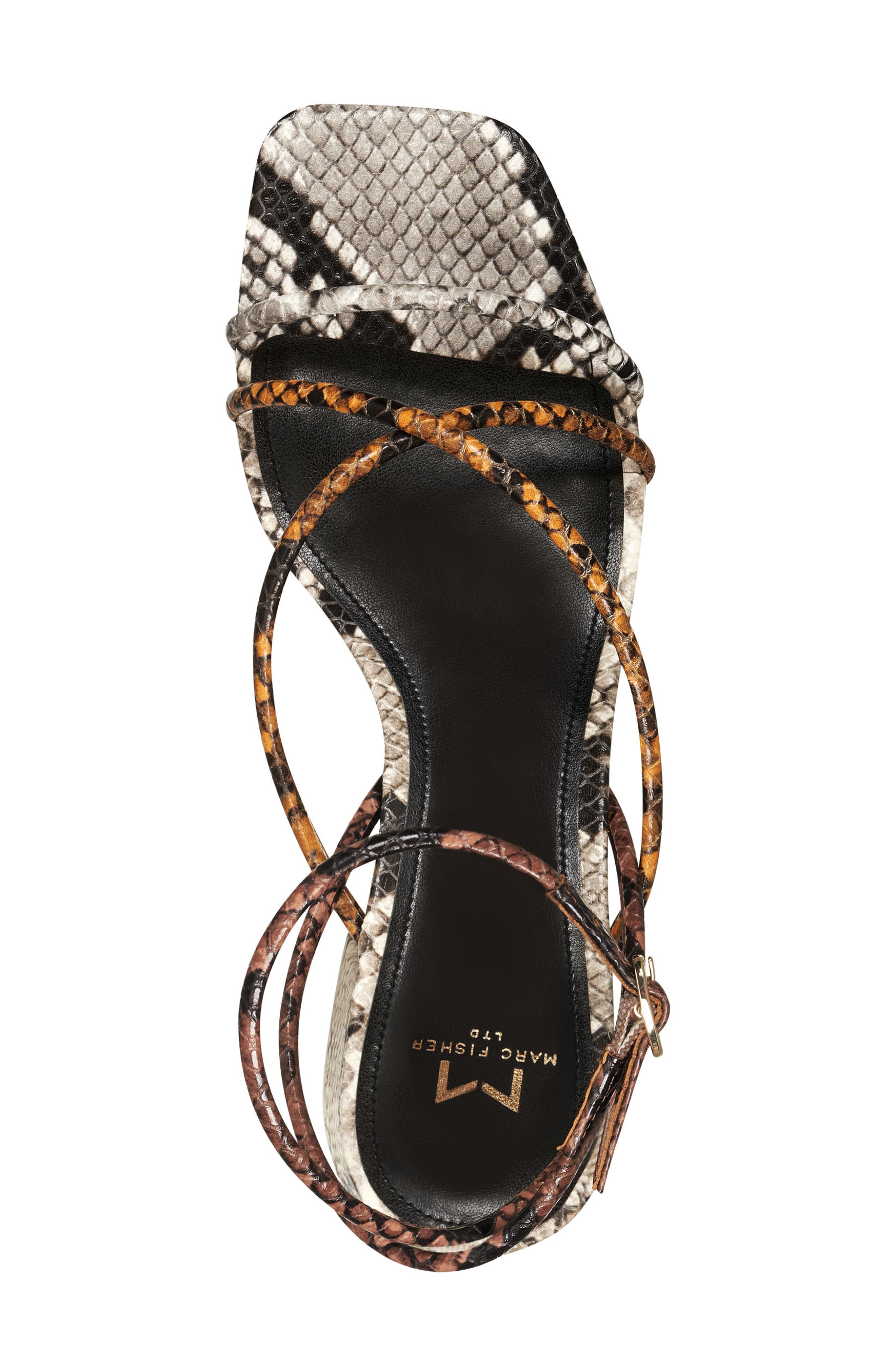 Jared Ankle Strap Sandal, Alternate, color, YELLOW SNAKE PRINT