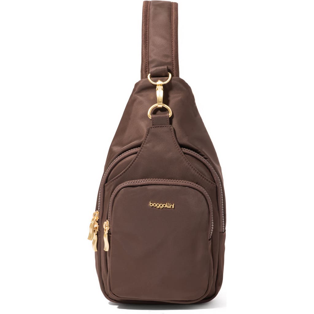 Baggallini Central Park Sling Bag In Brown