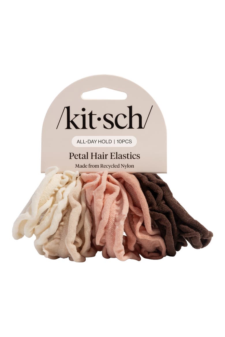 Petal 10-Pack Hair Elastics, Alternate, color, BLUSH