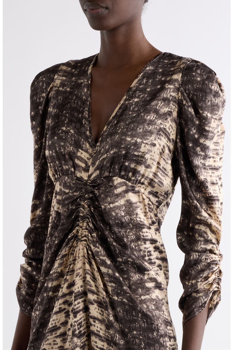 Albini Silk Midi Dress, Alternate, color, BEIGE
