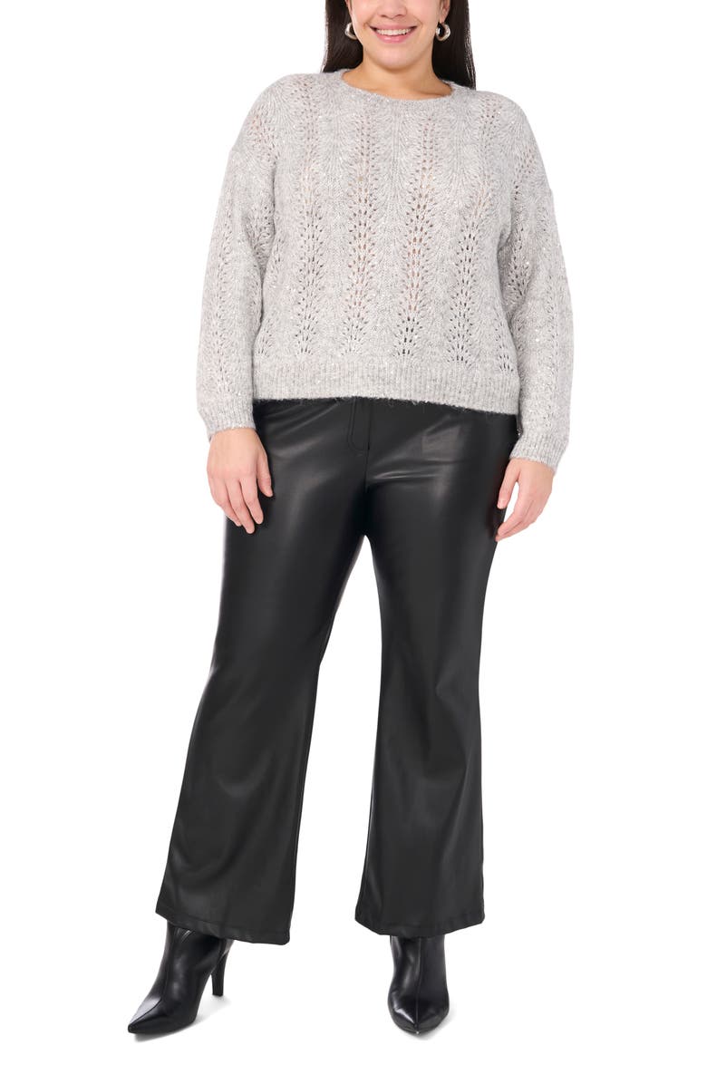 Vince Camuto Sequin Pointelle Sweater, Alternate, color, 