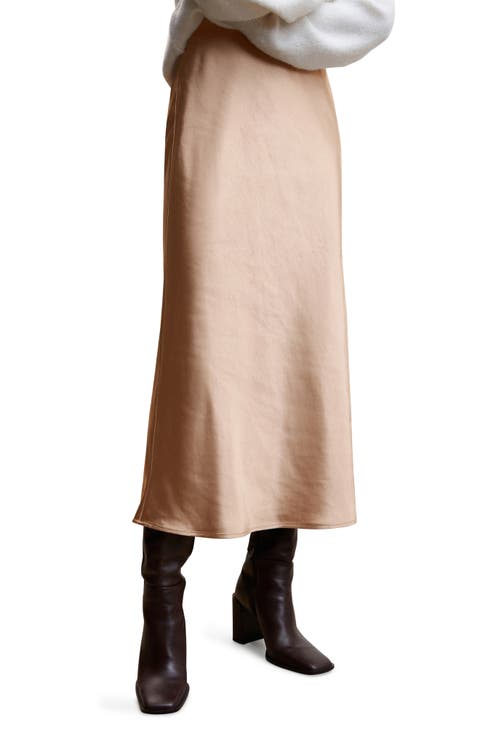 Satin Midi Skirt