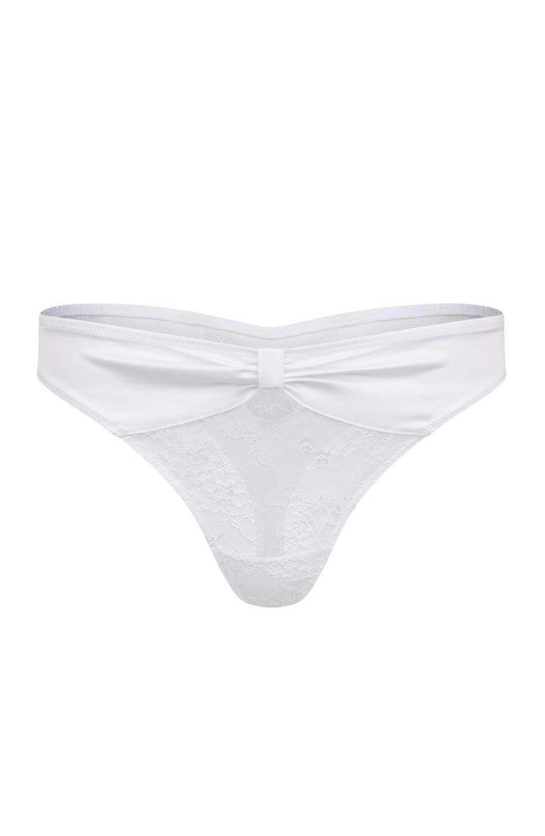 Adore Me Eira Thong Panties, Alternate, color, White