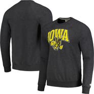 HOMEFIELD Men's Homefield Heather Charcoal Iowa Hawkeyes Tri-Blend Crewneck Pullover Sweatshirt