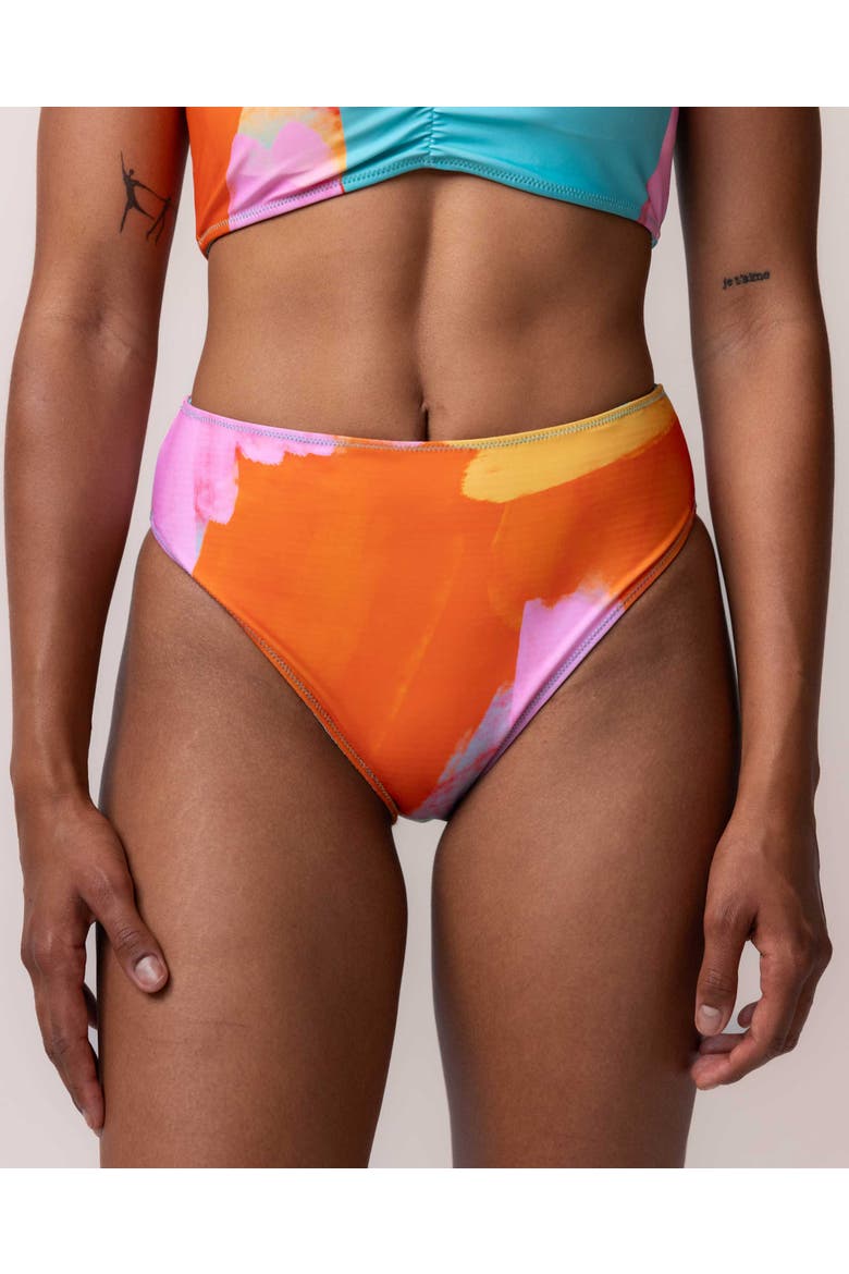 Reversible High Leg Swim Bottom, Main, color, Isadora