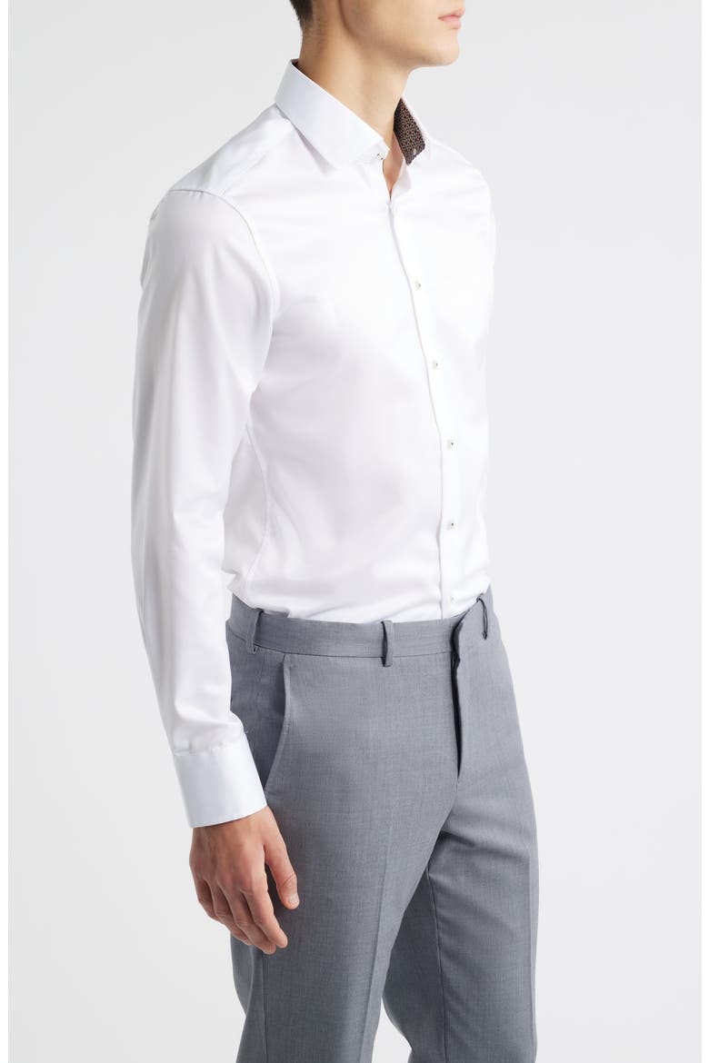 Slim Fit ASDF Non-Iron ASDF Dress Shirt, Alternate, color, WHITE