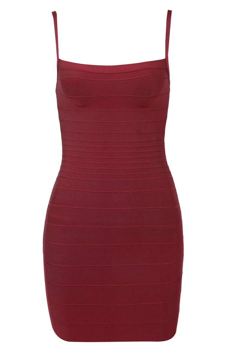 The Body Bandage Minidress, Alternate, color, RUBY