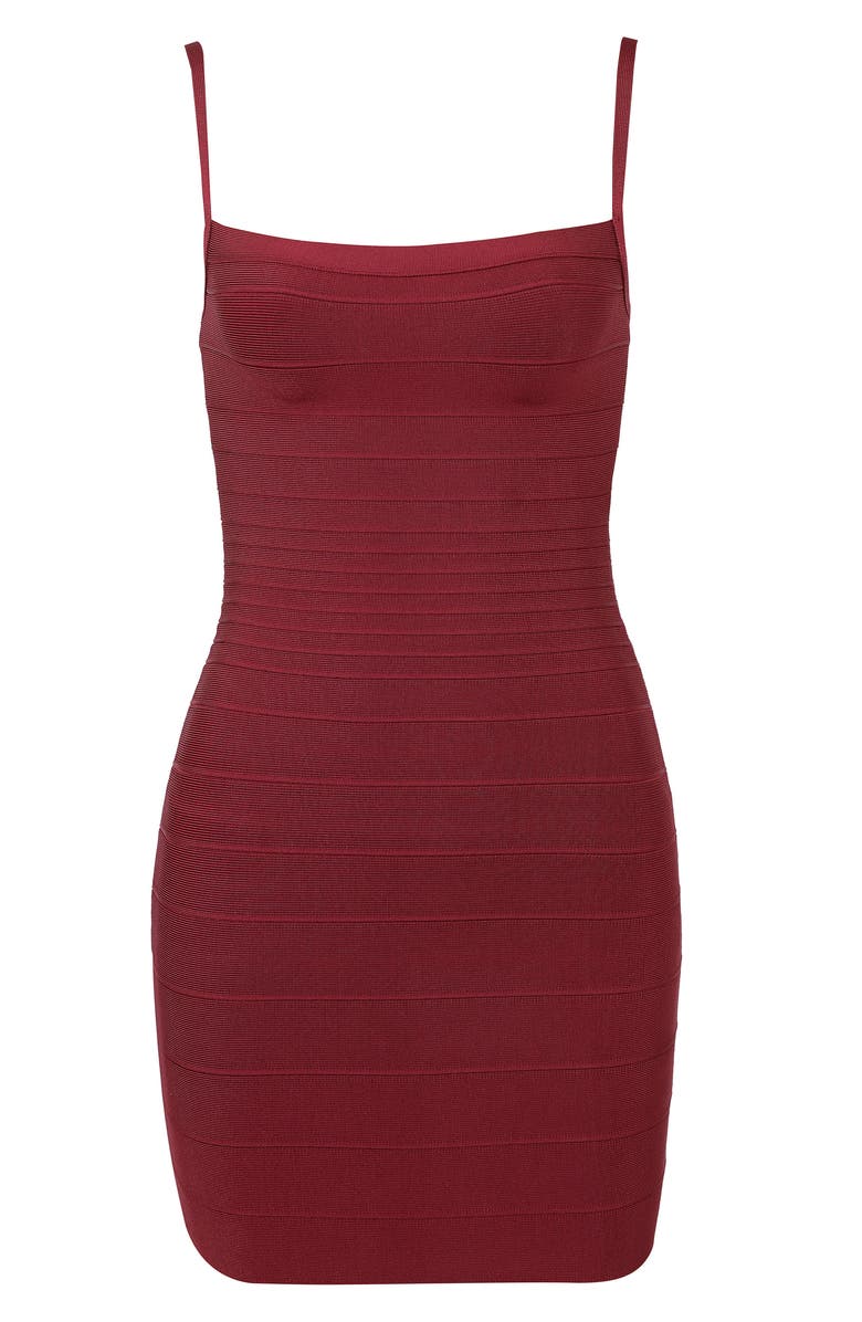 HOUSE OF CB The Body Bandage Minidress, Alternate, color, Ruby