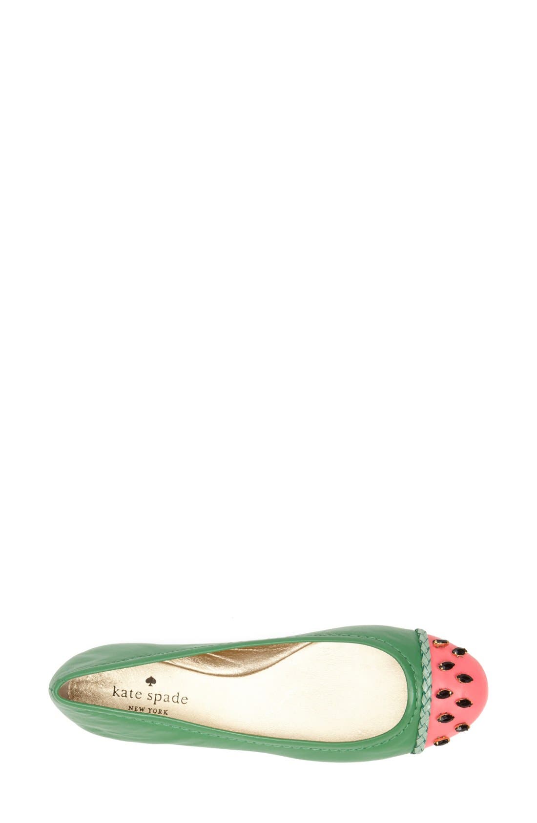 'jade' watermelon skimmer flat, Alternate, color, GRASS GREEN