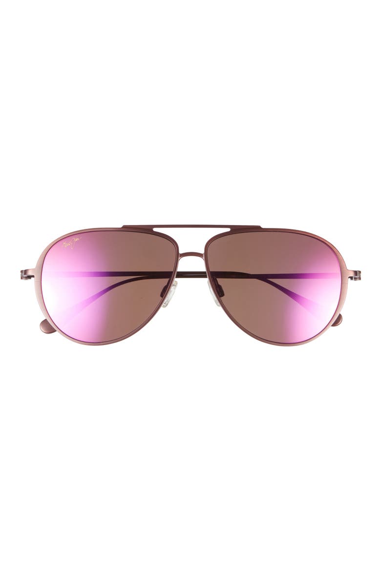 Aviator Sunglasses, Main, color, BURGUNDY/ BURGUNDY SUNRISE