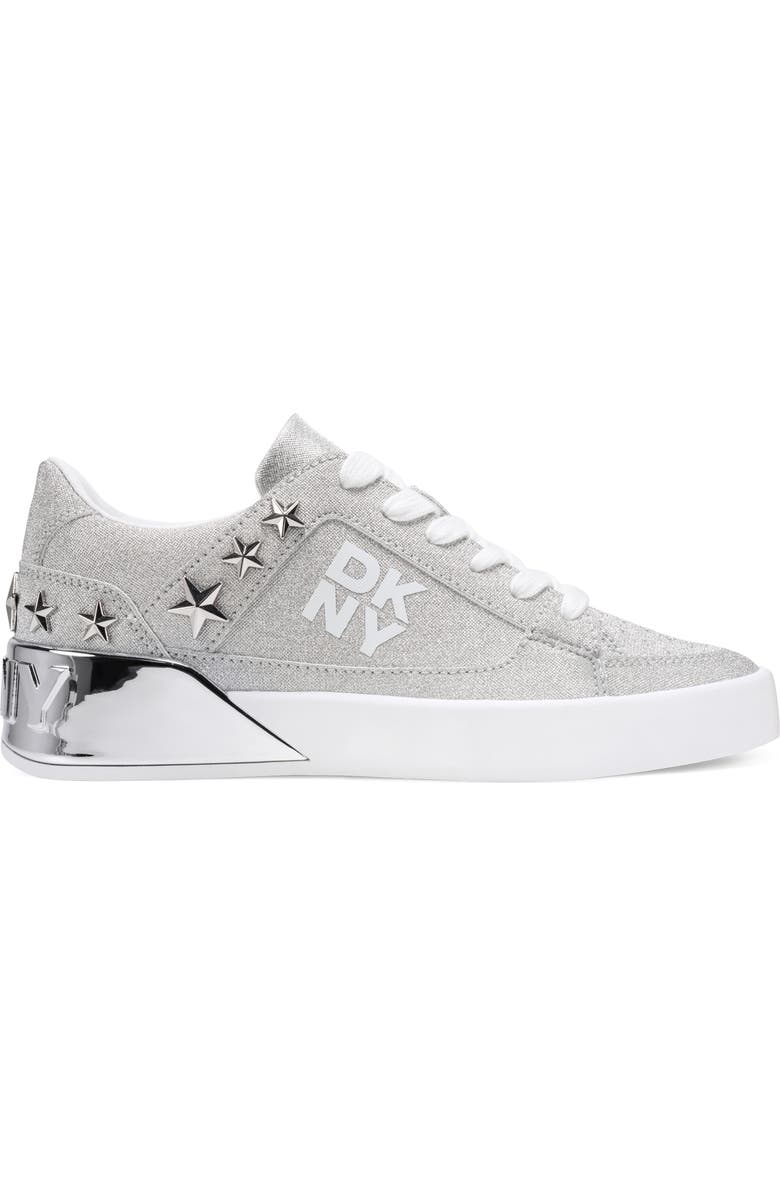 DKNY Manserra Embellished Platform Sneaker, Alternate, color, Silver