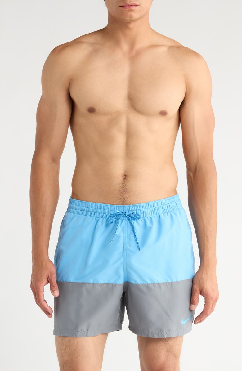 Nike Colorblock Drawstring Volley Shorts, Main, color, 438 University Blue