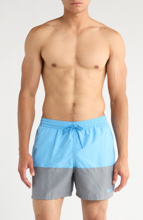 Colorblock Drawstring Volley Shorts