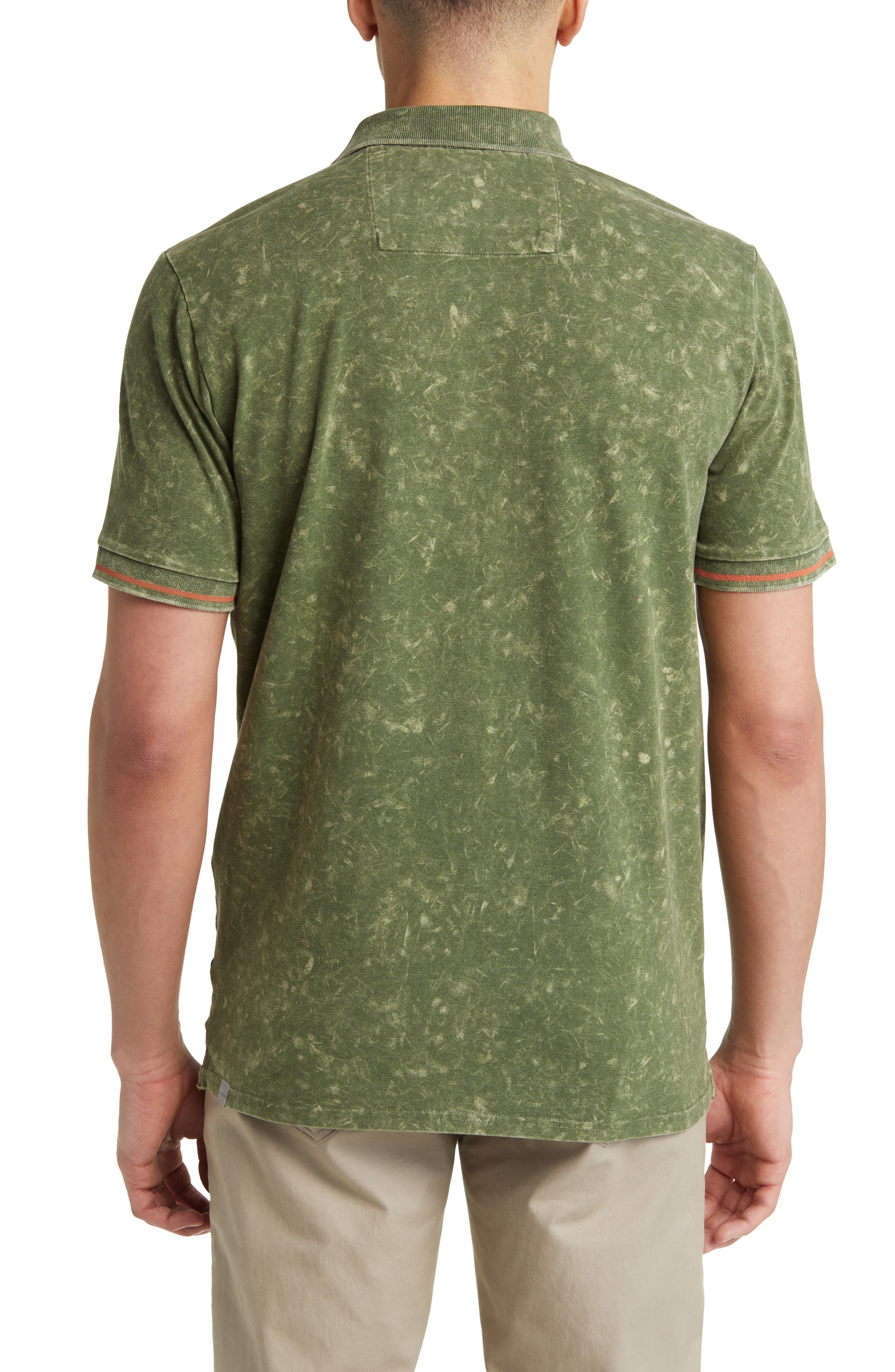 Stone Rose Tipped Acid Wash Performance Jersey Polo (Men) | Nordstromrack