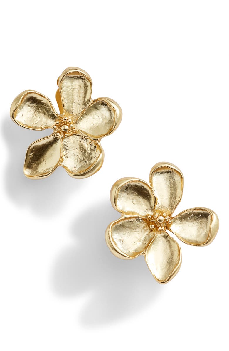 Karine Sultan Flower Clip-On Earrings, Main, color, 
