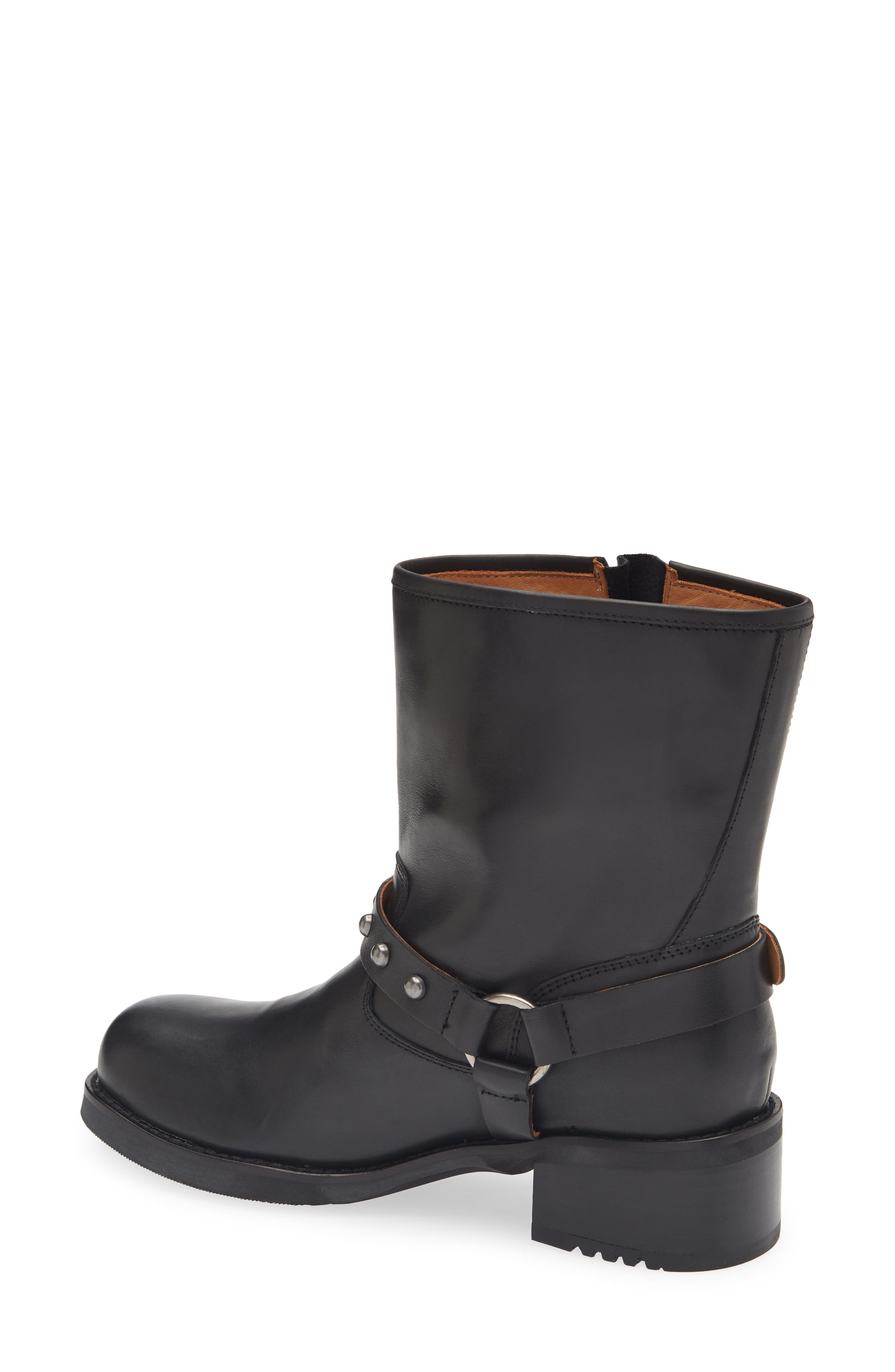 Chocolat Blu Joss Moto Bootie, Alternate, color, Black Leather