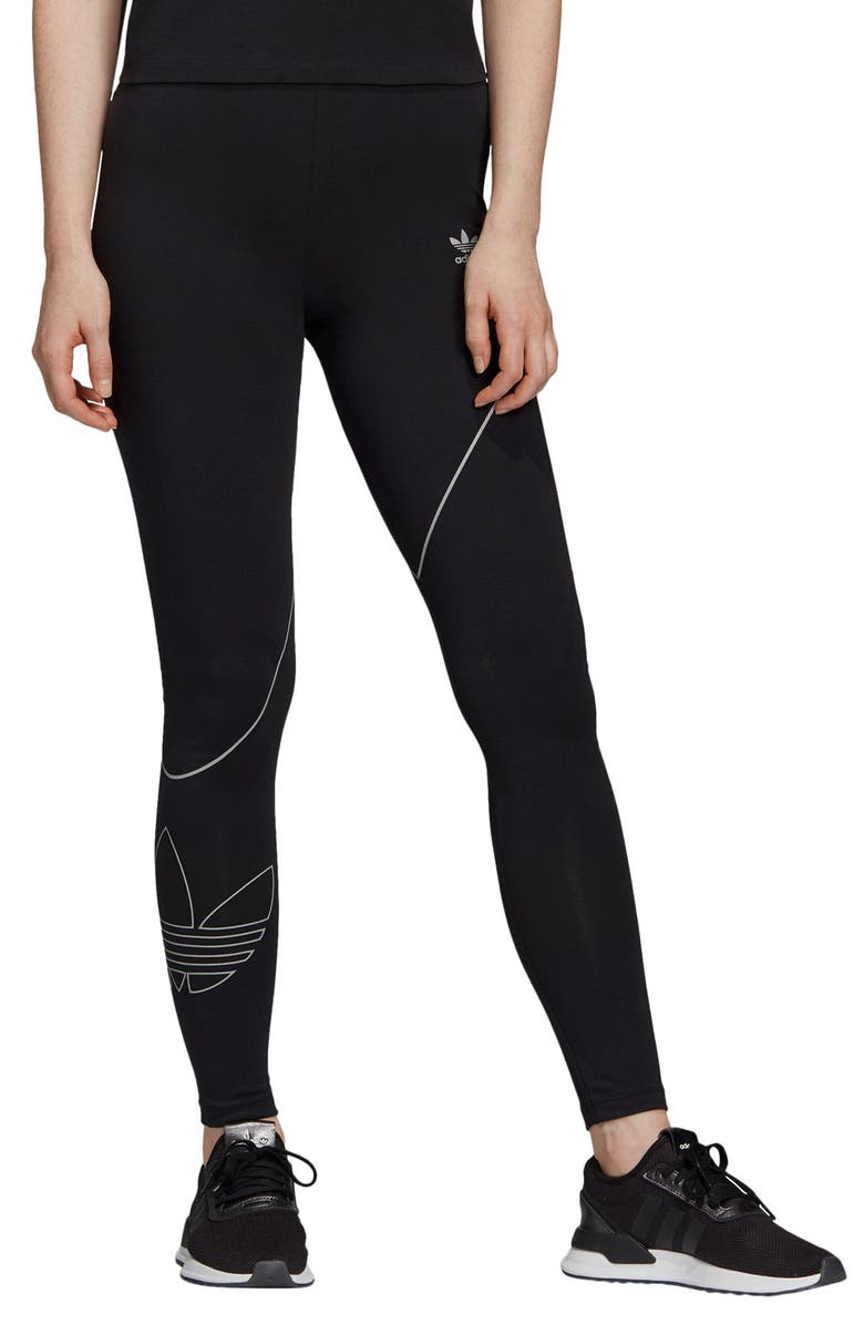 adidas Originals Trefoil Tights, Main, color, 
