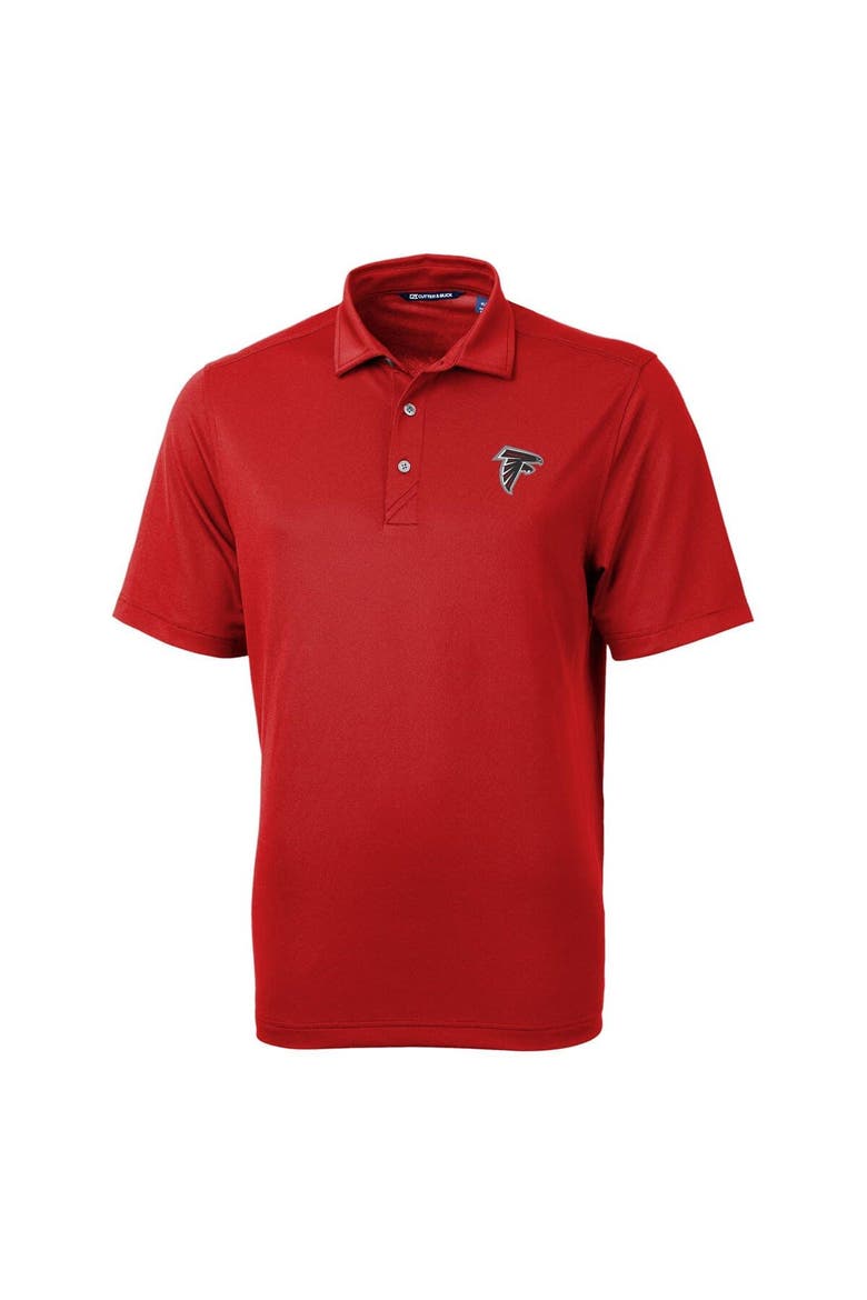 Men's Cutter & Buck Red Atlanta Falcons Virtue Eco Pique Recycled Polo, Main, color, Red