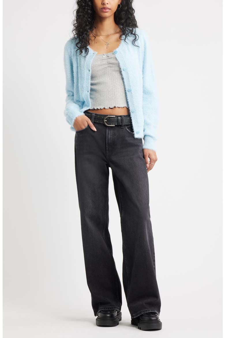 Pointelle Cap Sleeve Top, Alternate, color, GREY SOFT HEATHER