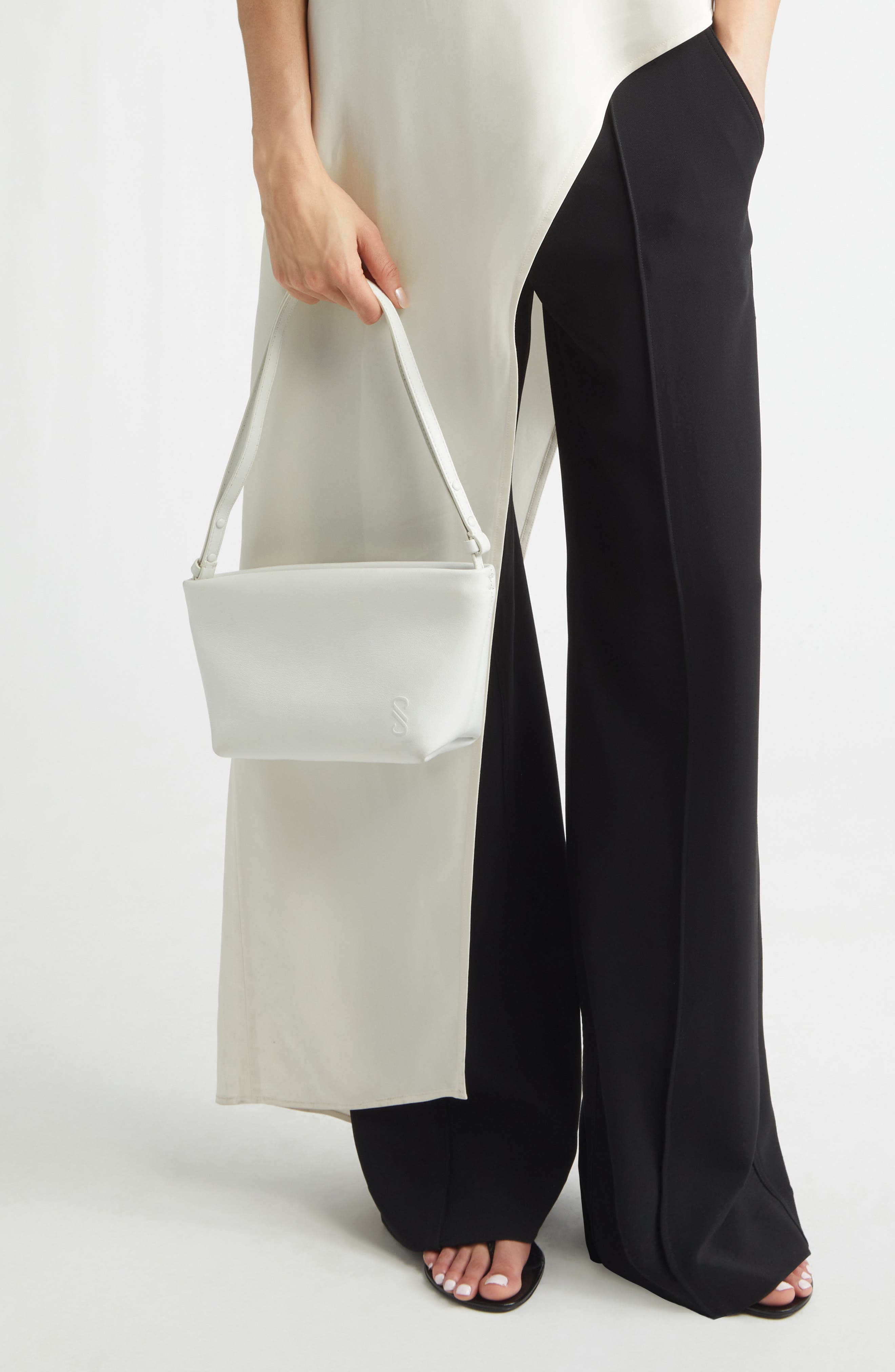 Bond Leather Shoulder Bag, Alternate, color, WHITE