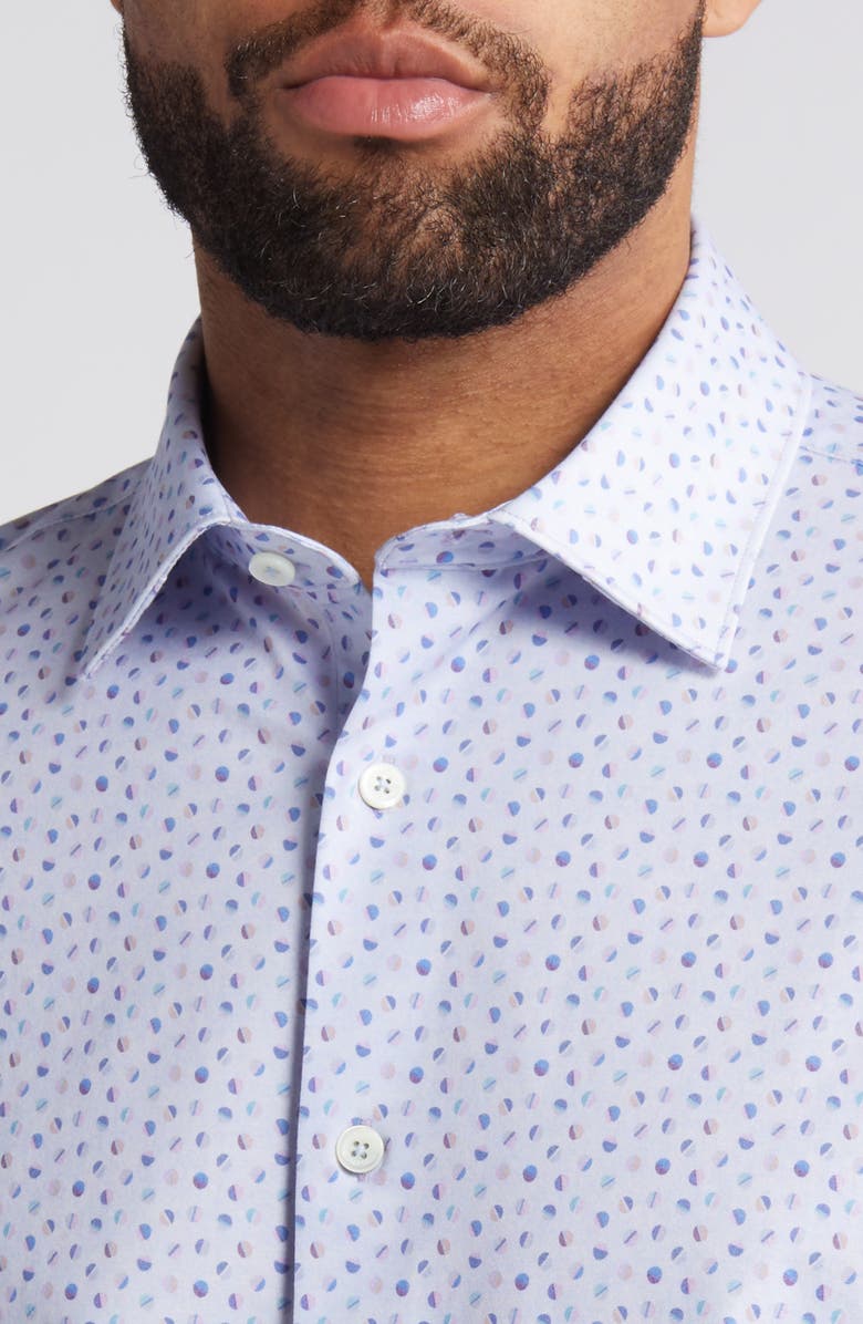 Bugatchi James OoohCotton<sup>®</sup> Scatter Print Button-Up Shirt, Alternate, color,