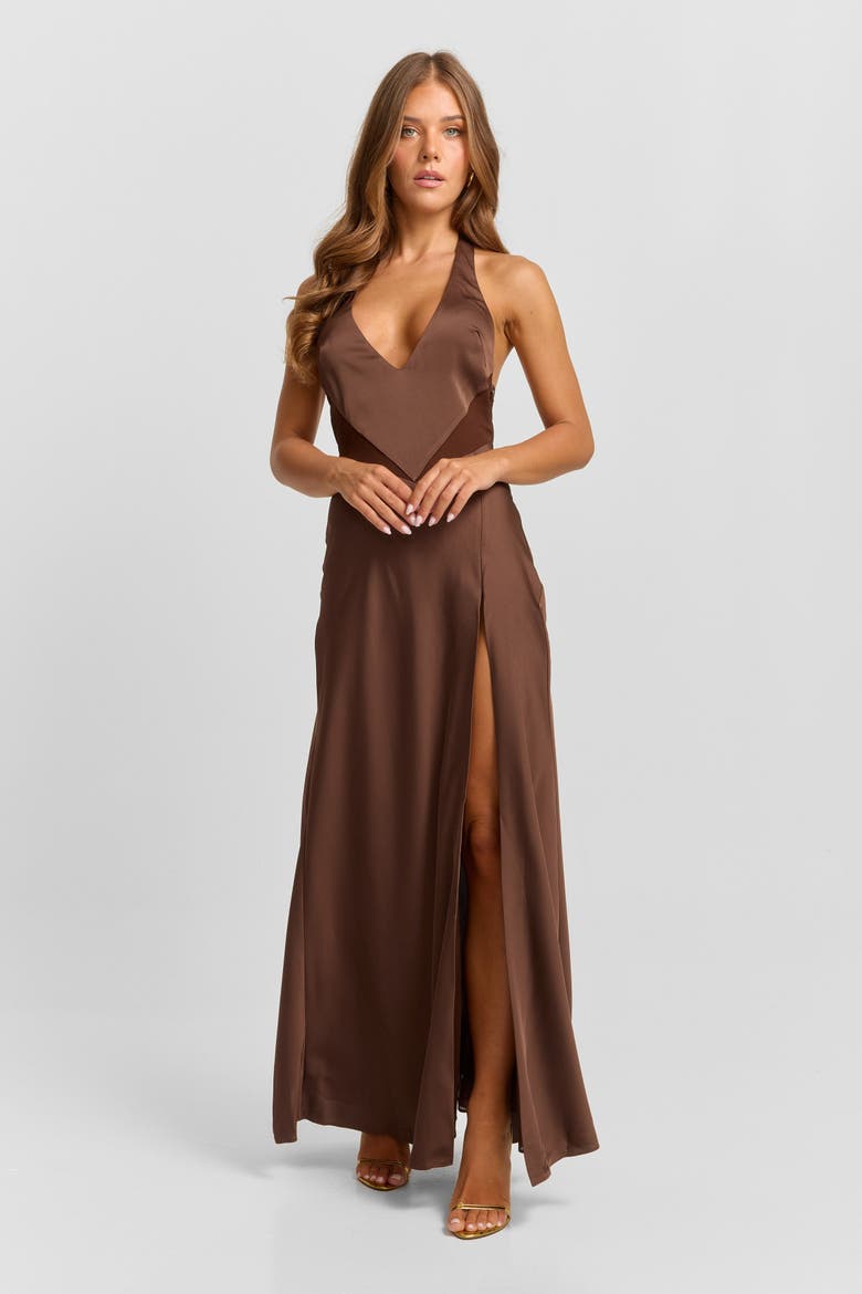 Arabella Maxi Dress, Alternate, color, Chocolate