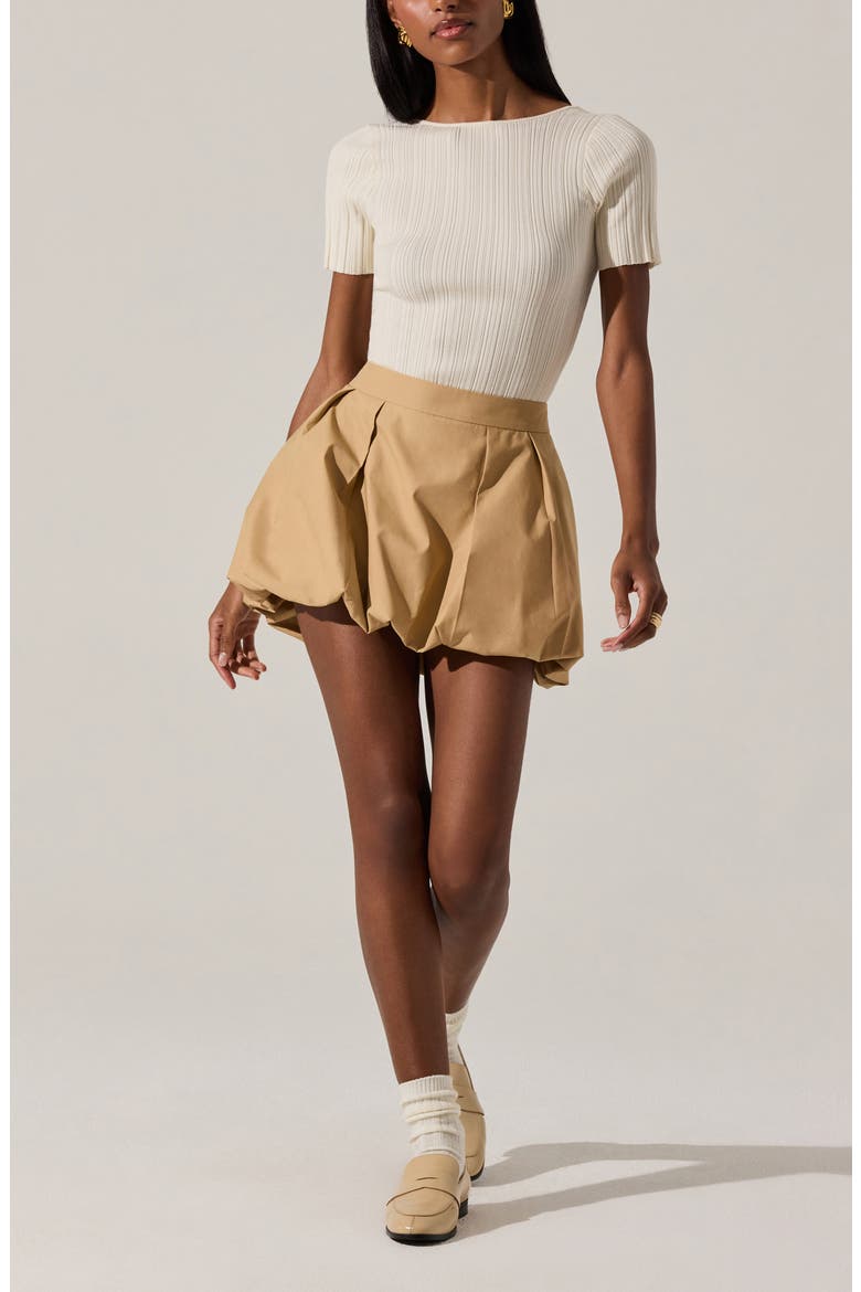 Nikola Short Sleeve Sweater, Alternate, color, VANILLA
