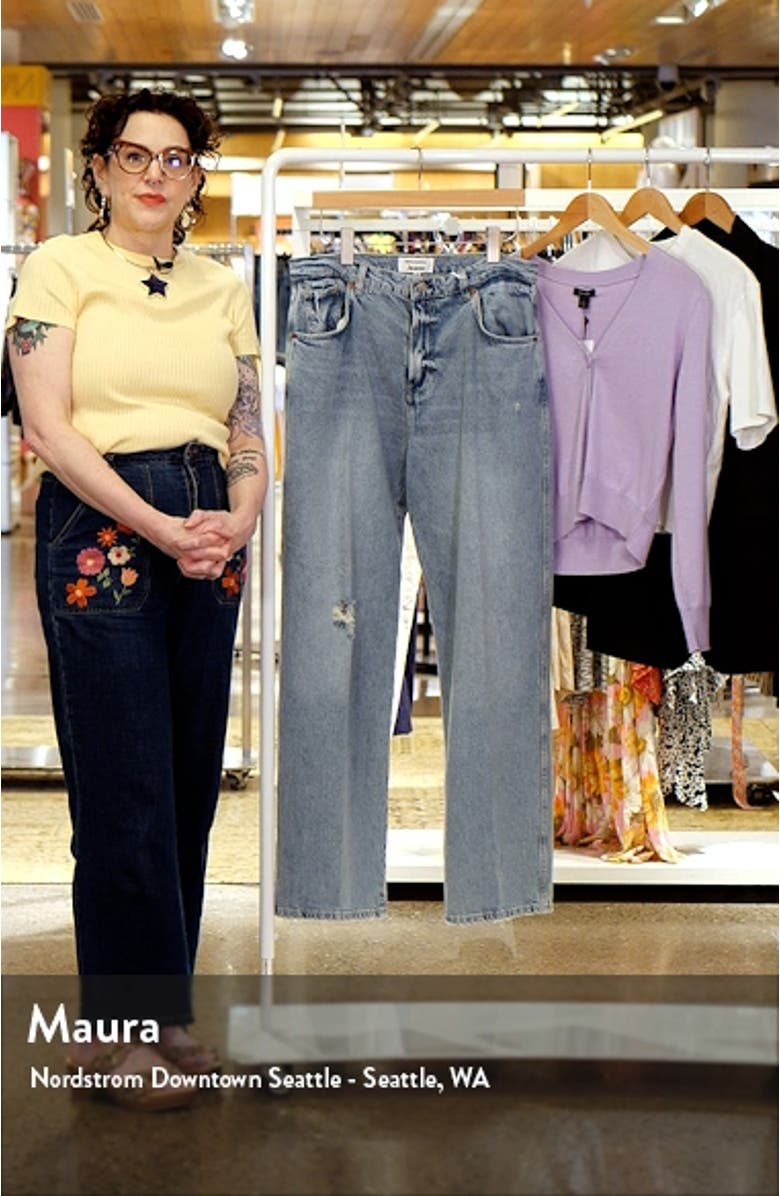 Val Baggy Distressed Straight Leg Jeans