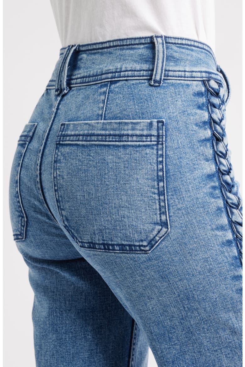 Side Braid Wide Leg Jeans, Alternate, color, VINTAGE WHISKER
