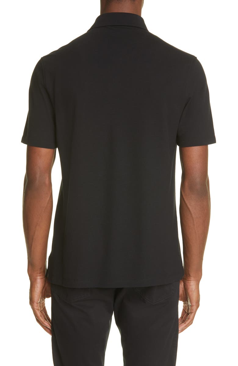ZEGNA Cotton Piqué Polo Shirt, Alternate, color, 
