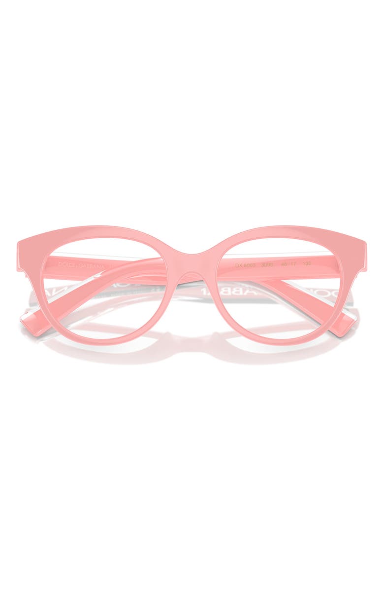 Dolce&Gabbana Kids' 46mm Phantos Optical Glasses, Alternate, color, Pink / Demo Lens
