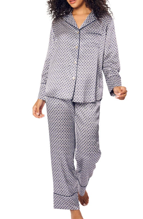 PETITE PLUME PETITE PLUME MEDALLION PRINT MULBERRY SILK PAJAMAS