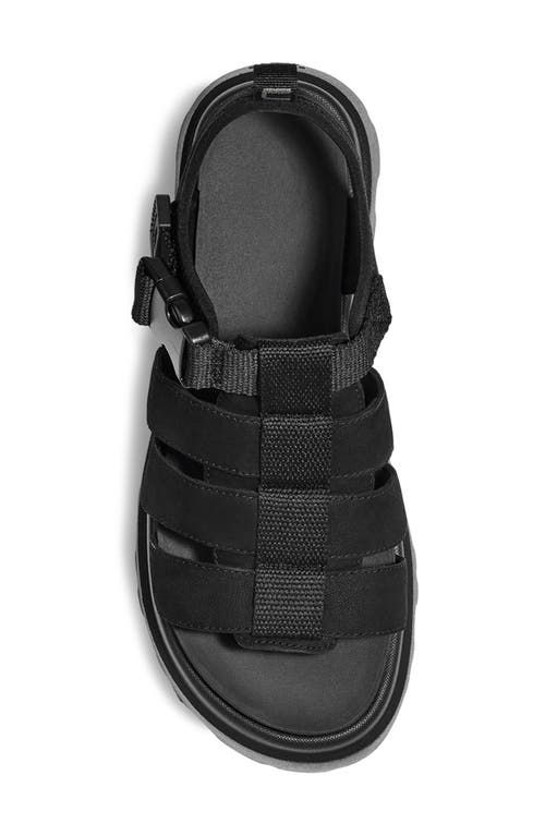 Ugg Cora52698s Sandals Womenblack Nubuck Leather Adjustable Strap Zogg1848 In Black